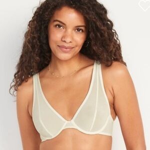 3 - Old Navy Mesh Unlined Underwire Plunge Bra Lot of Three NWT 42C
